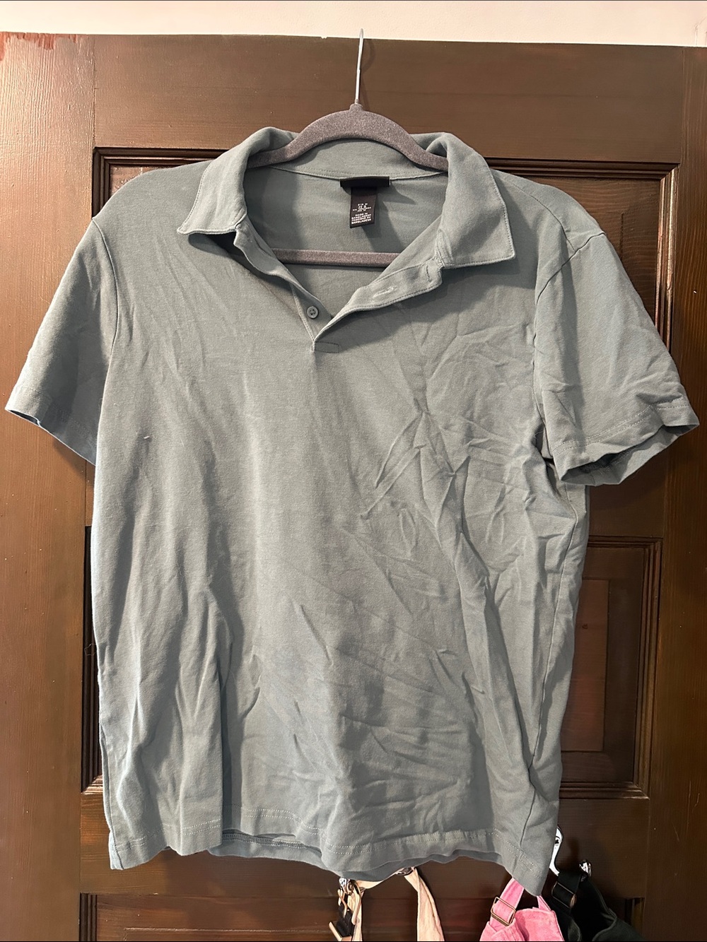 H&M Men's Polo Shirt - Sage Green